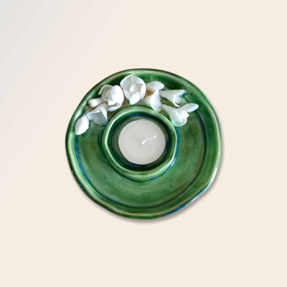 Classic Floral Tea Light Candle Holder