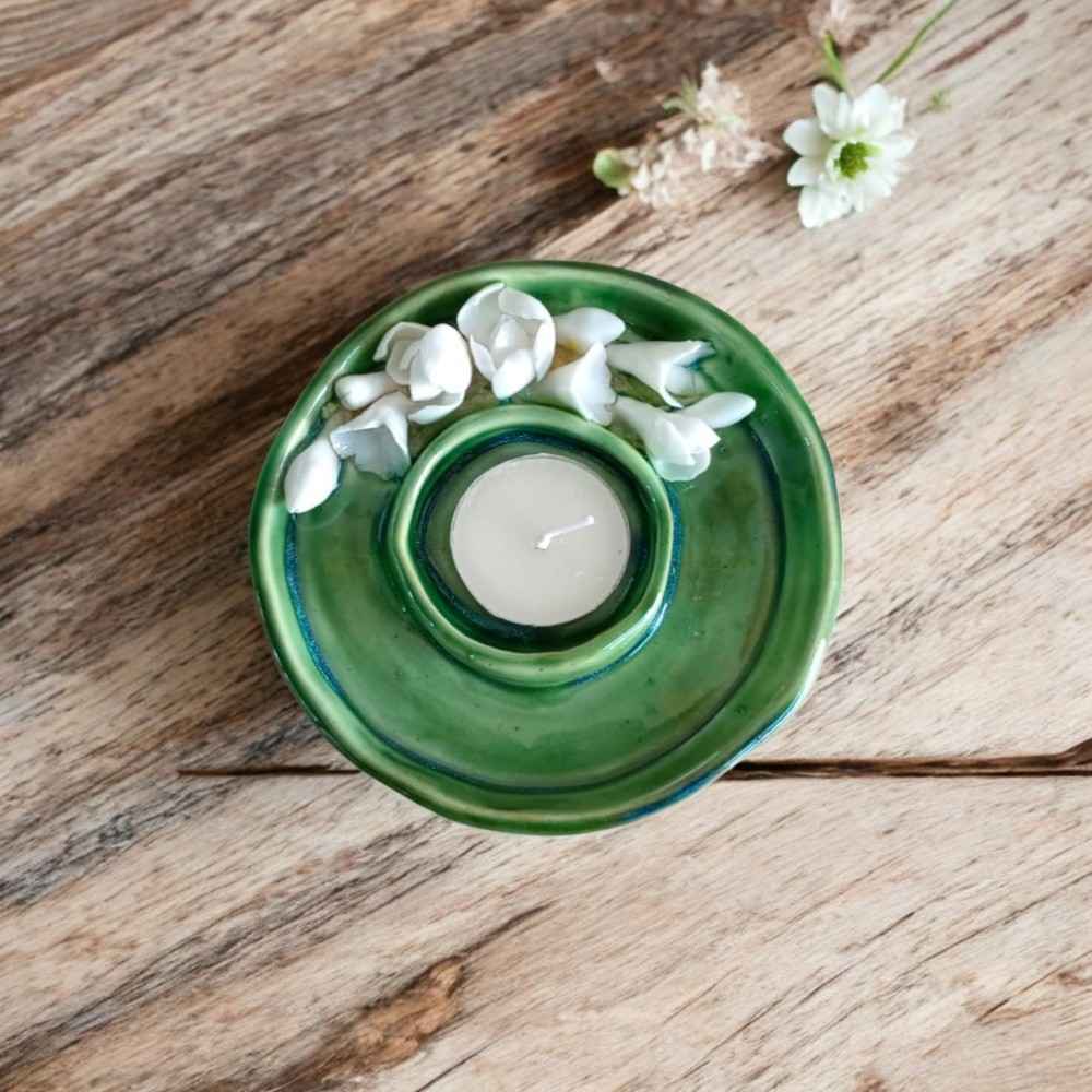 Classic Floral Tea Light Candle Holder