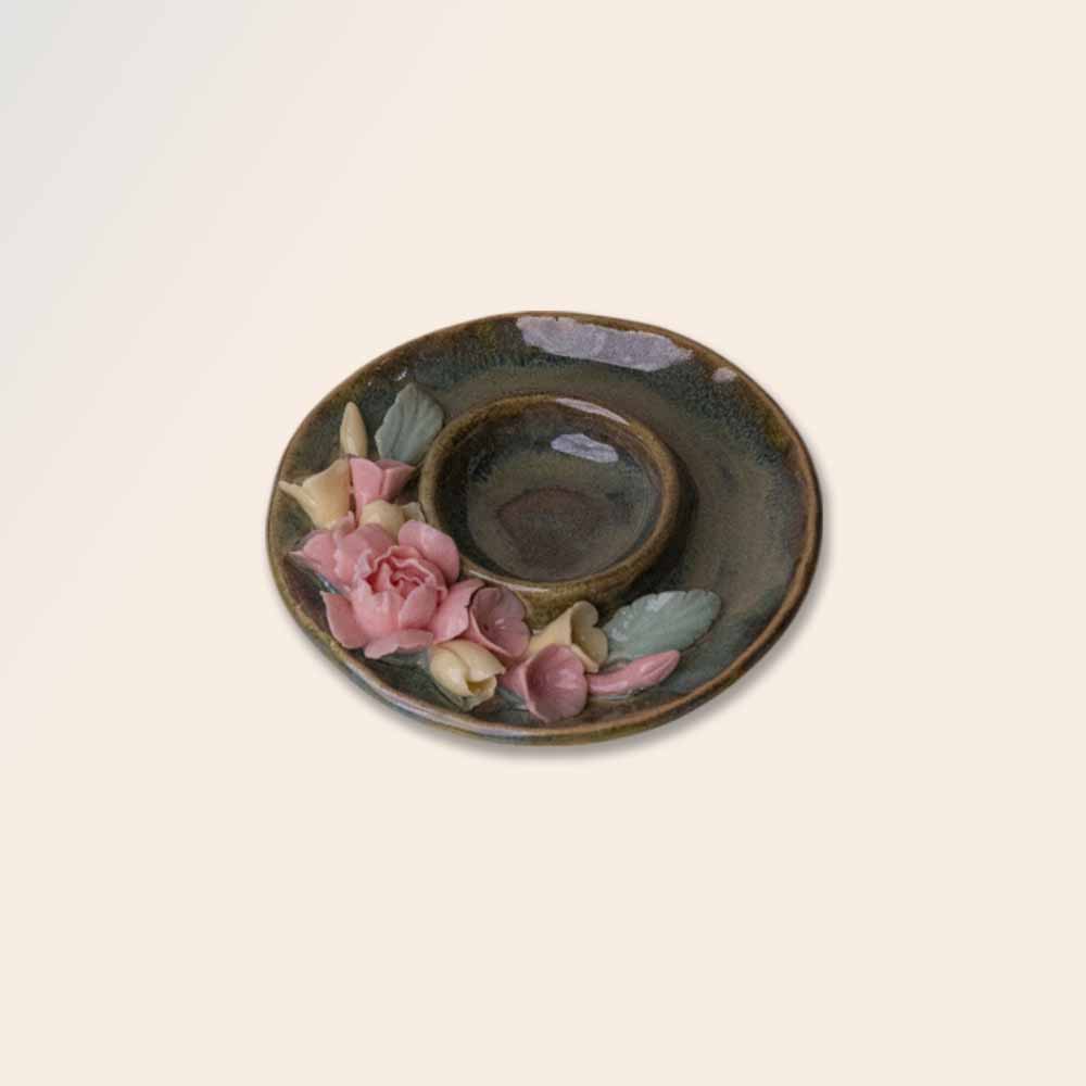 Classic Floral Tea Light Candle Holder