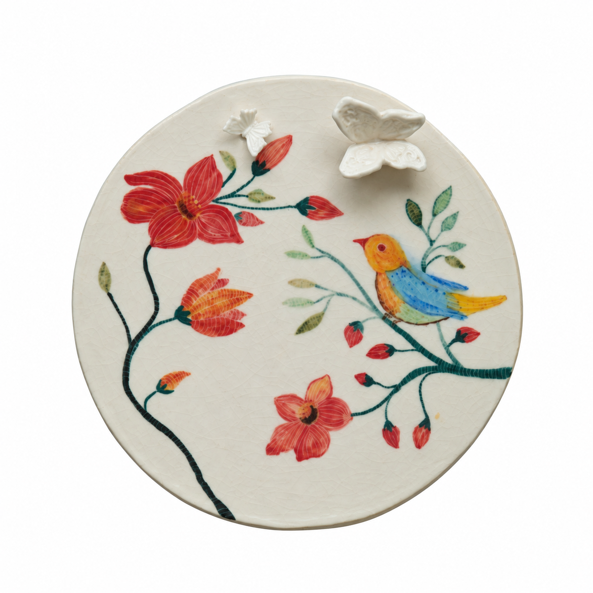 Floral Perch Wall Plate