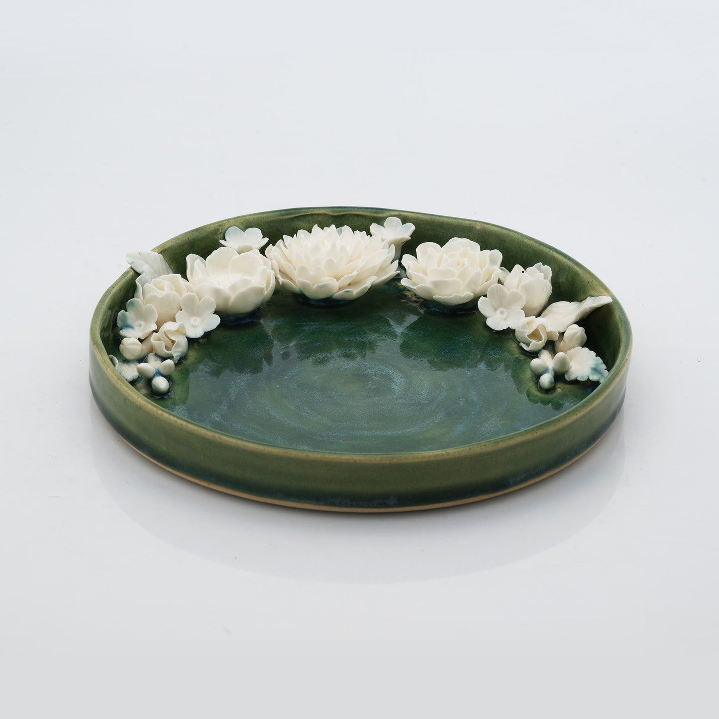 White Flowers Pooja Thali