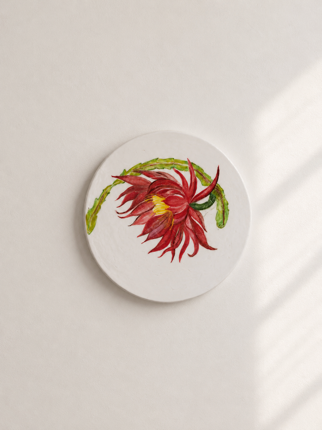Crimson Bloom Wall Plate