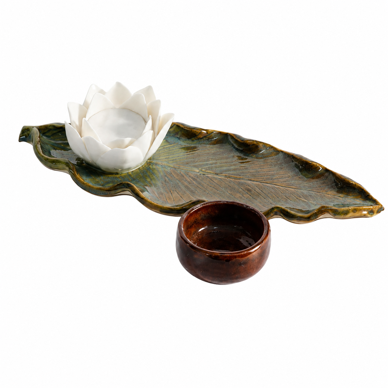 White Whisper Leaf Plate Gift Hamper
