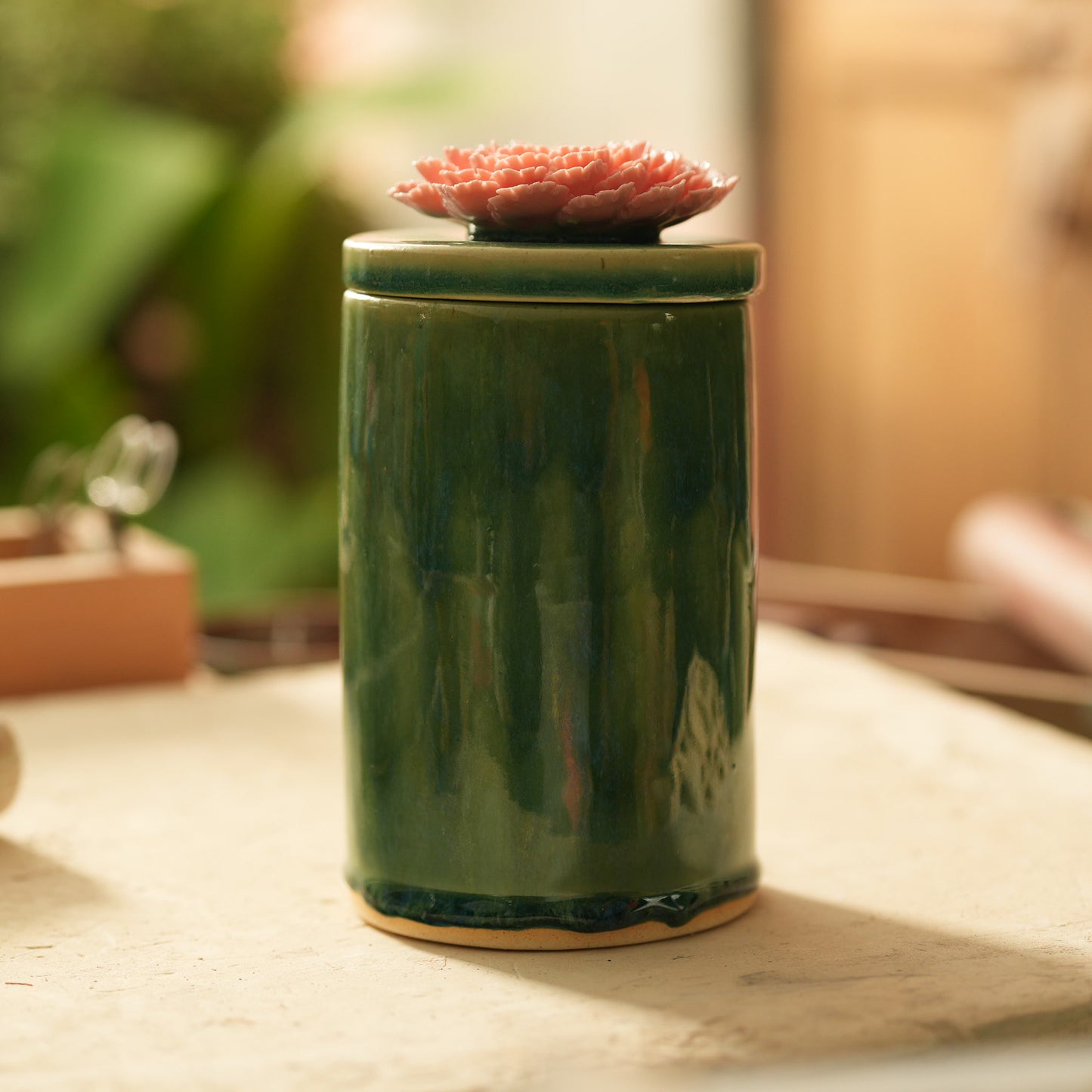 Peony Flower Candle Jar