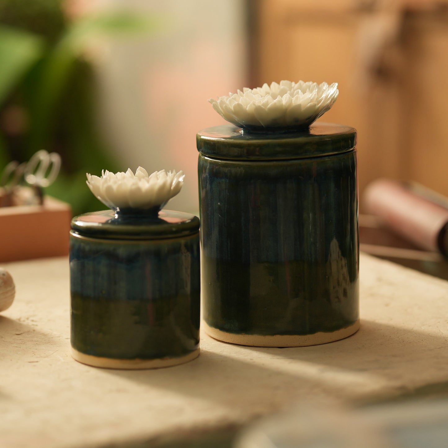 Peony Flower Candle Jar