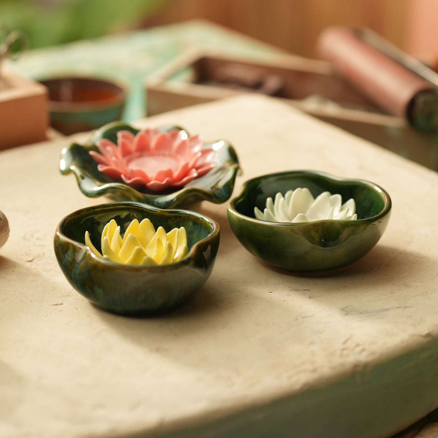 Lotus Tea Light Candle Holder