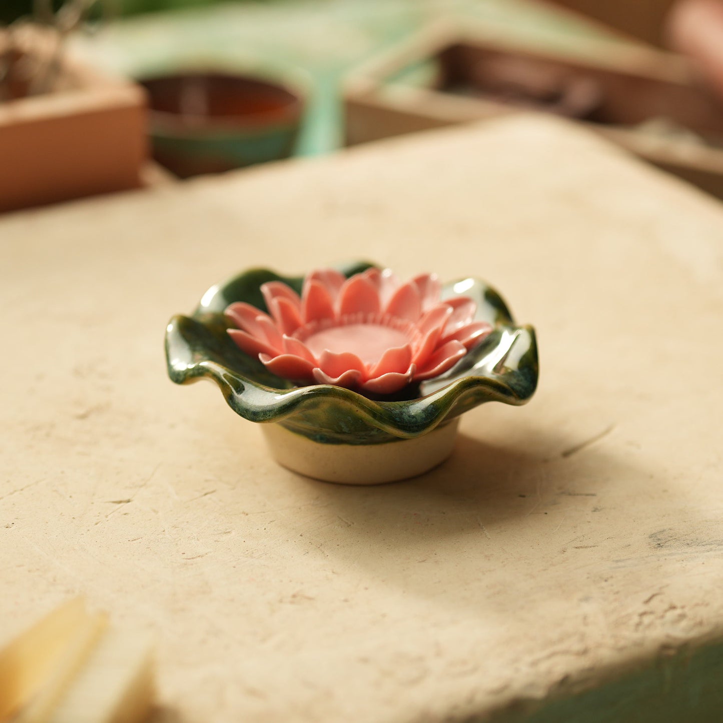 Lotus Tea Light Candle Holder