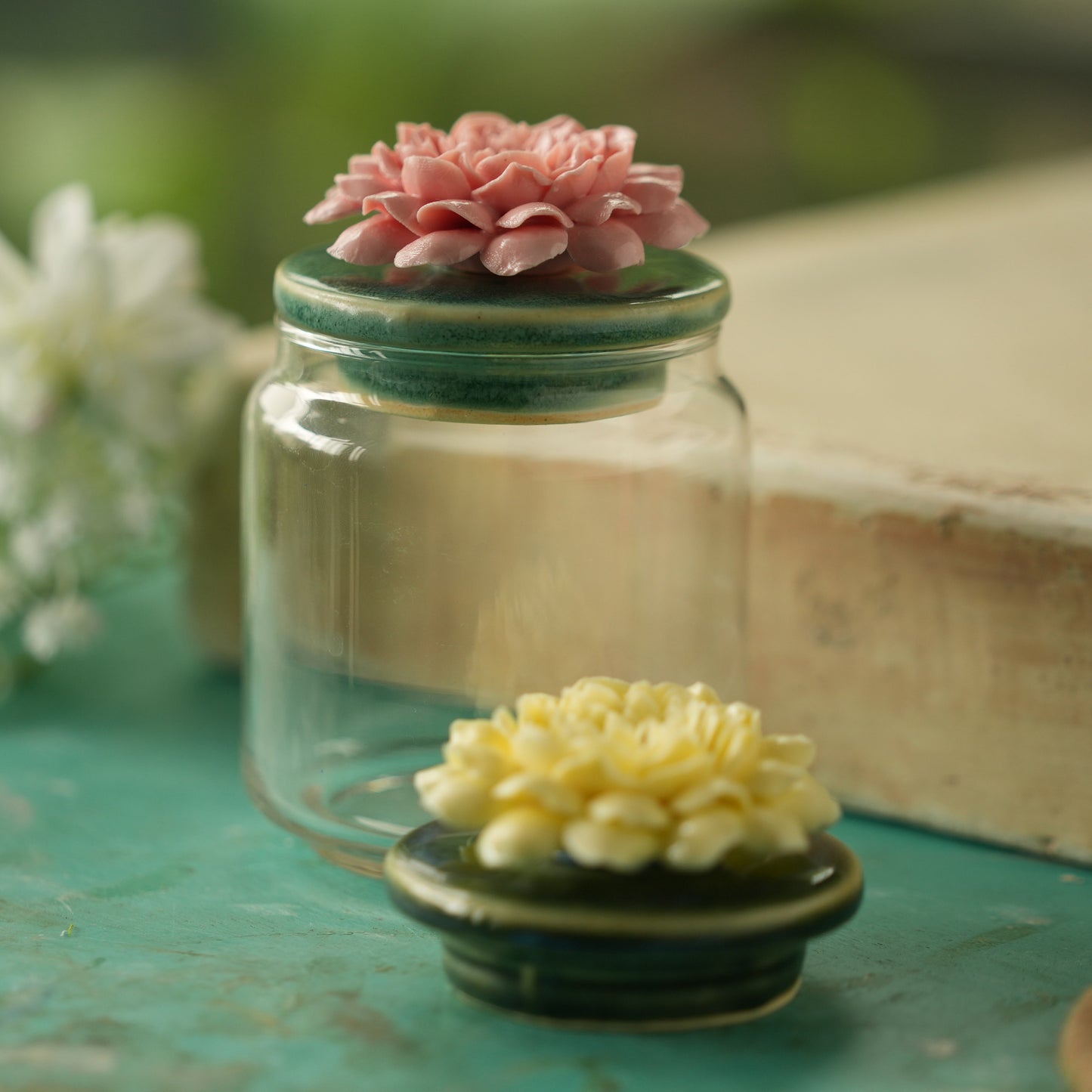 Gardenia Glass Candle Jar