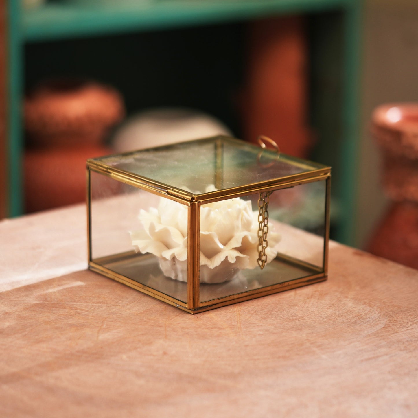 Twin Blooms with Glass Box