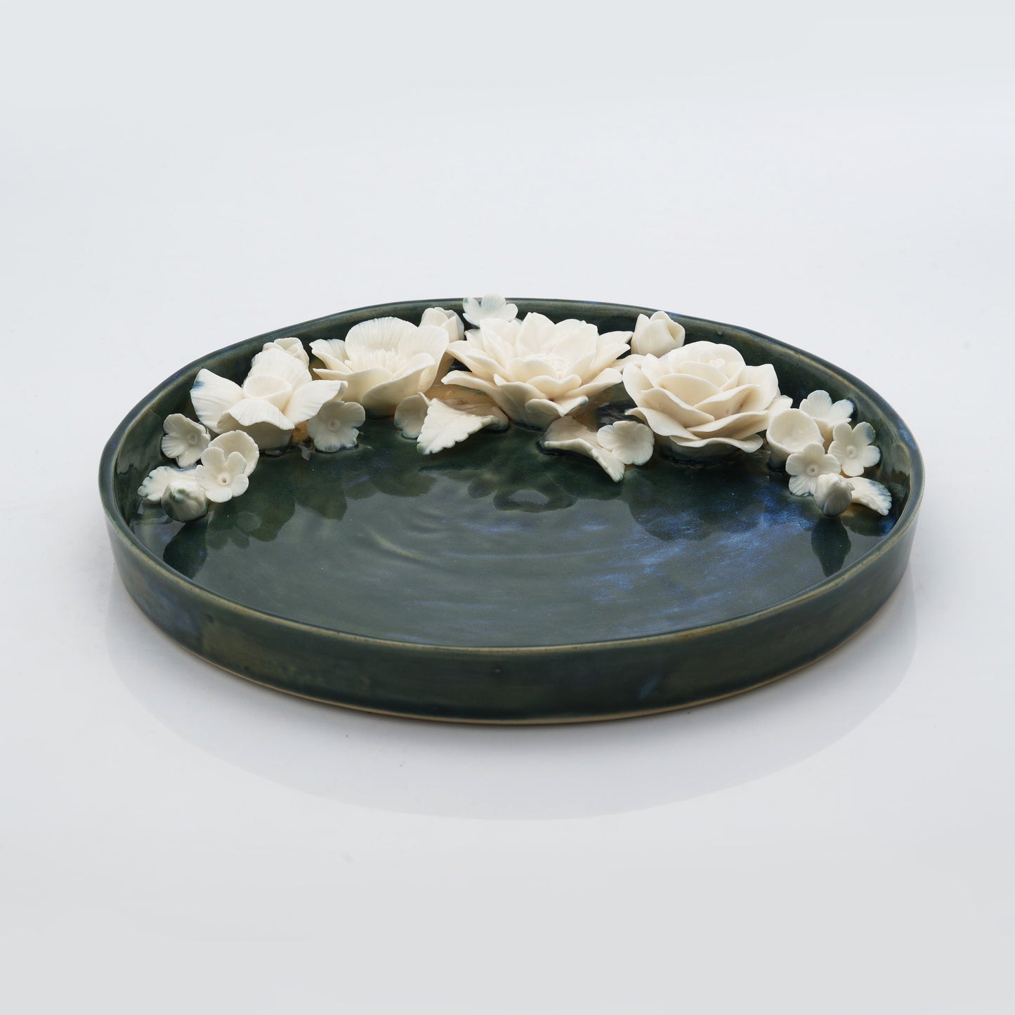 White Flowers Pooja Thali