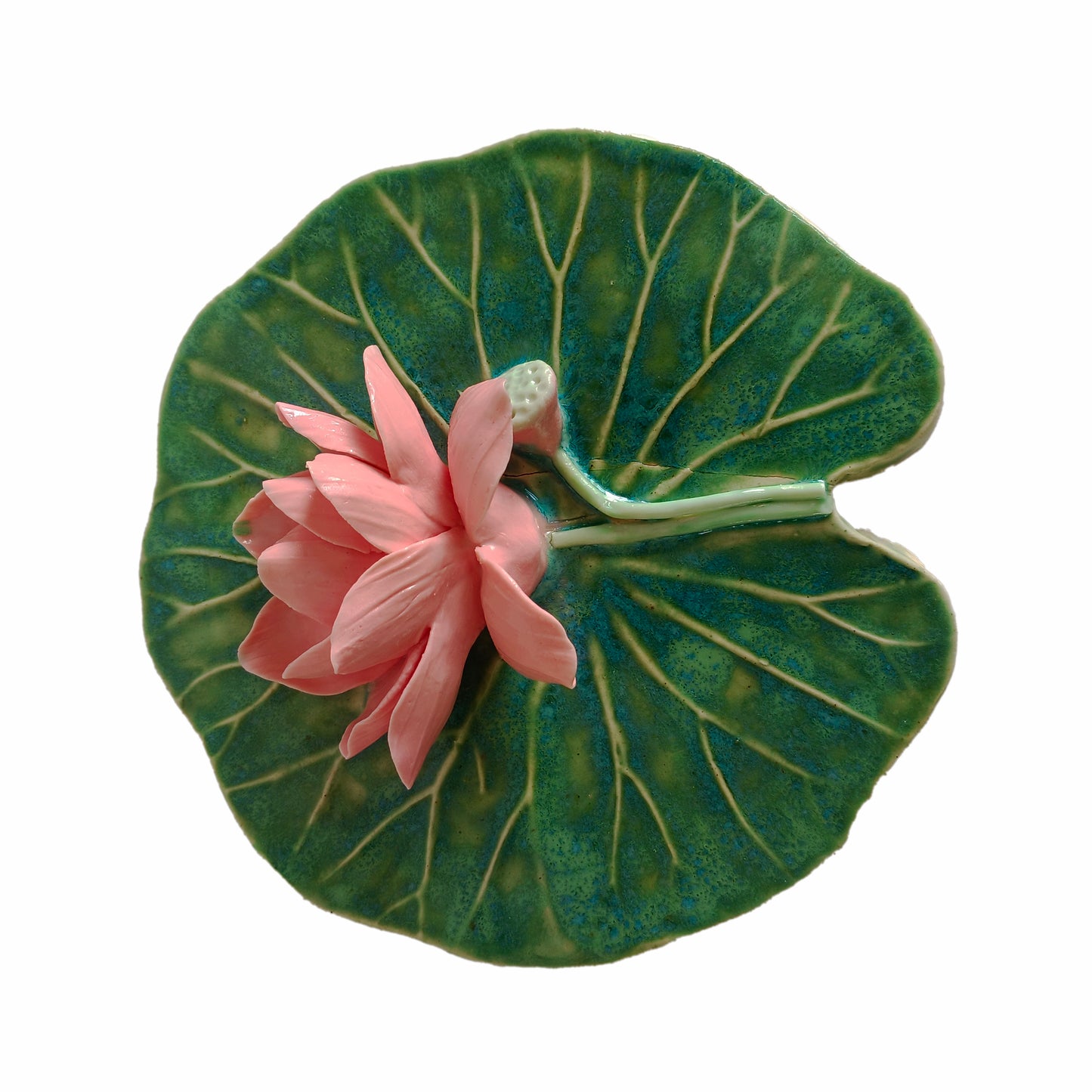 Brahma Kamal Blush Wall Flower Plate