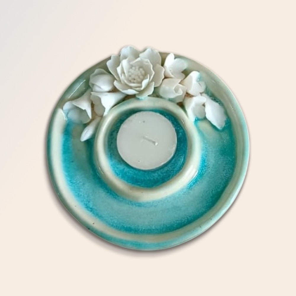 Classic Floral Tea Light Candle Holder