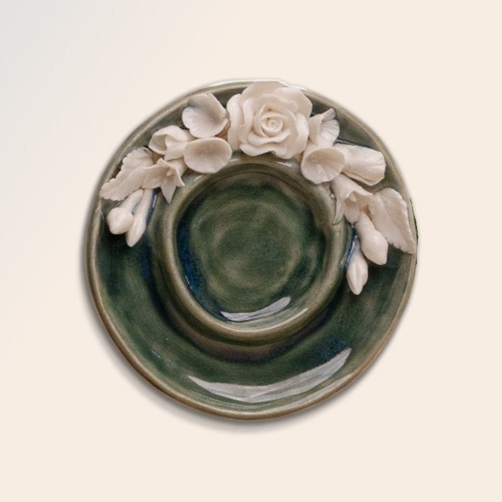 Classic Floral Tea Light Candle Holder