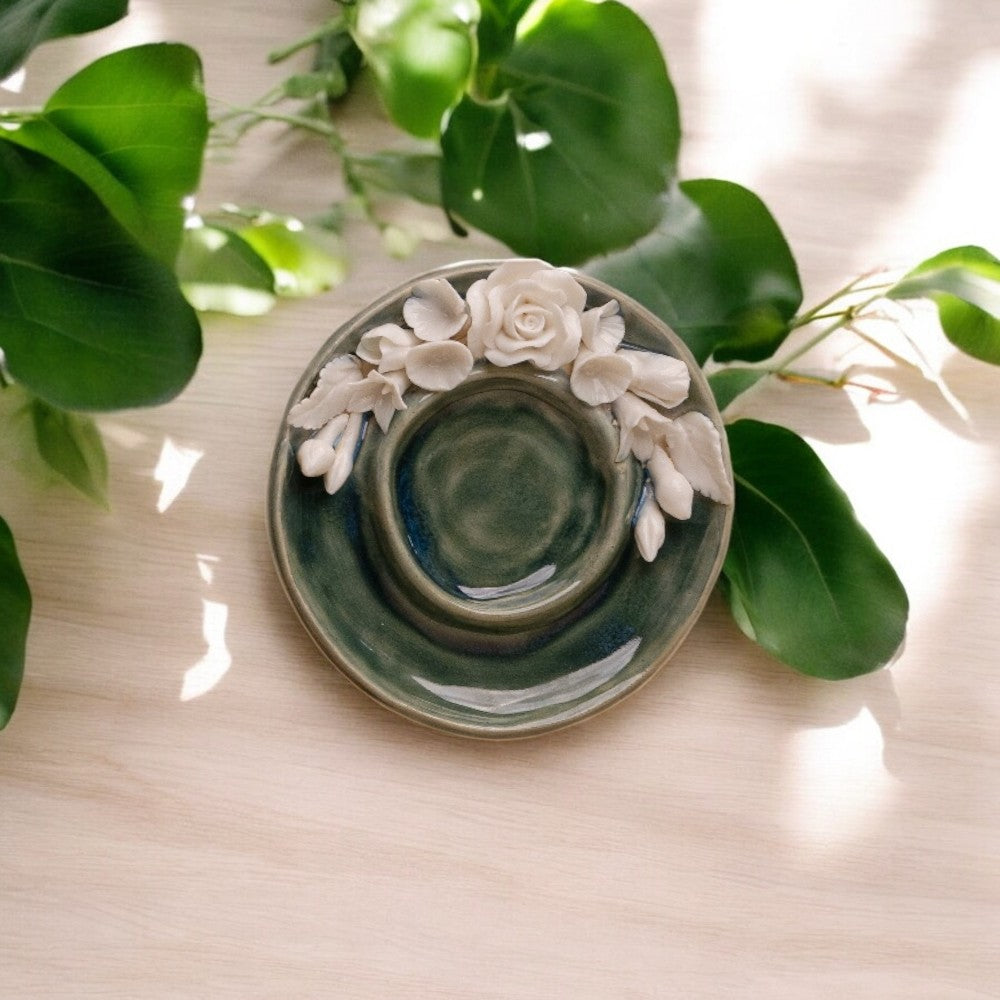 Classic Floral Tea Light Candle Holder