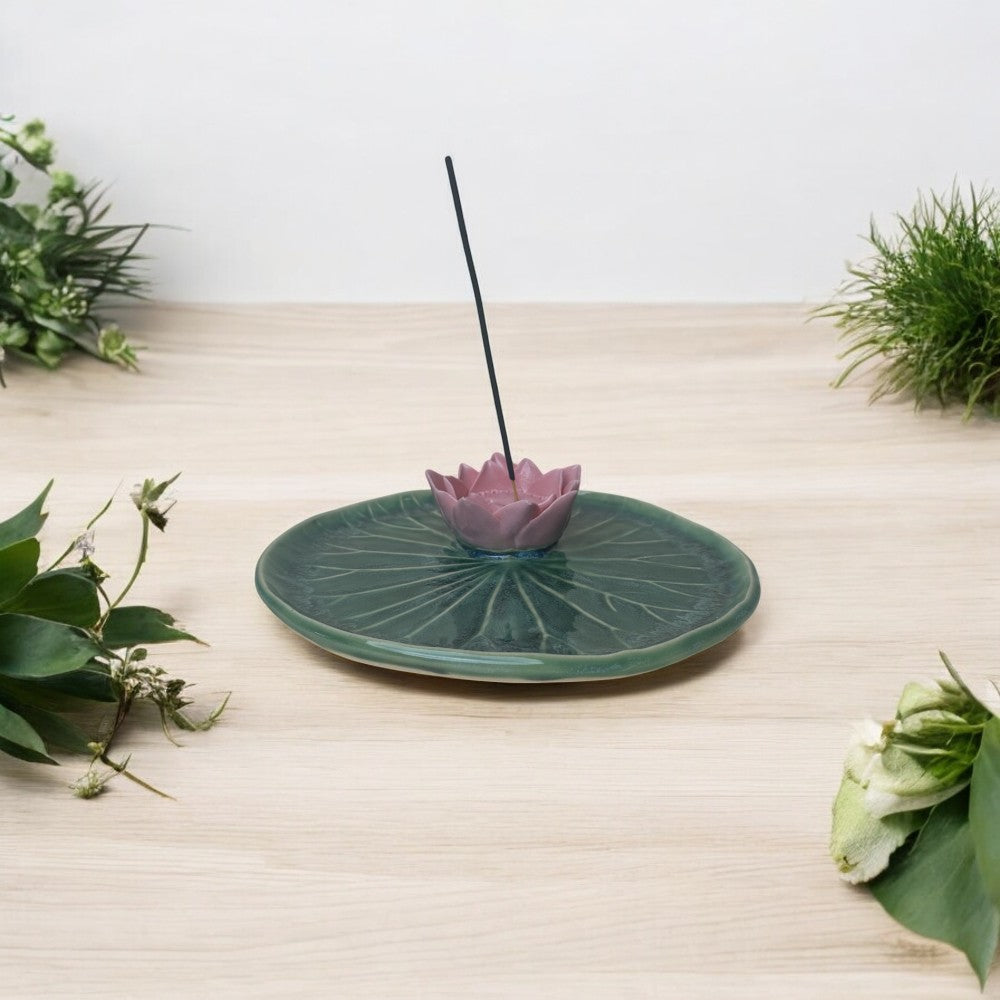 Full Lotus Plate Incense Holder