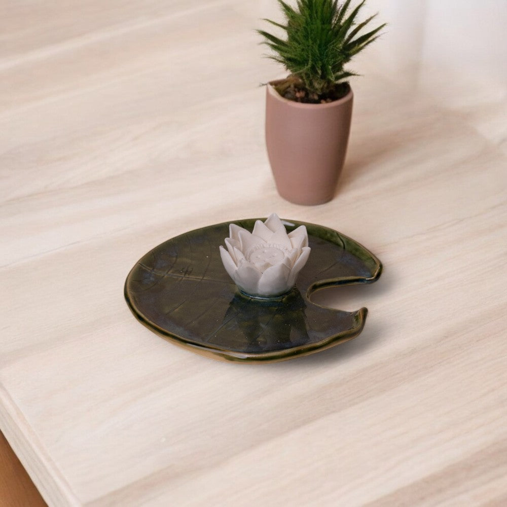 Full Lotus Plate Incense Holder