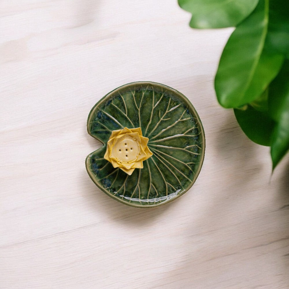 Full Lotus Plate Incense Holder