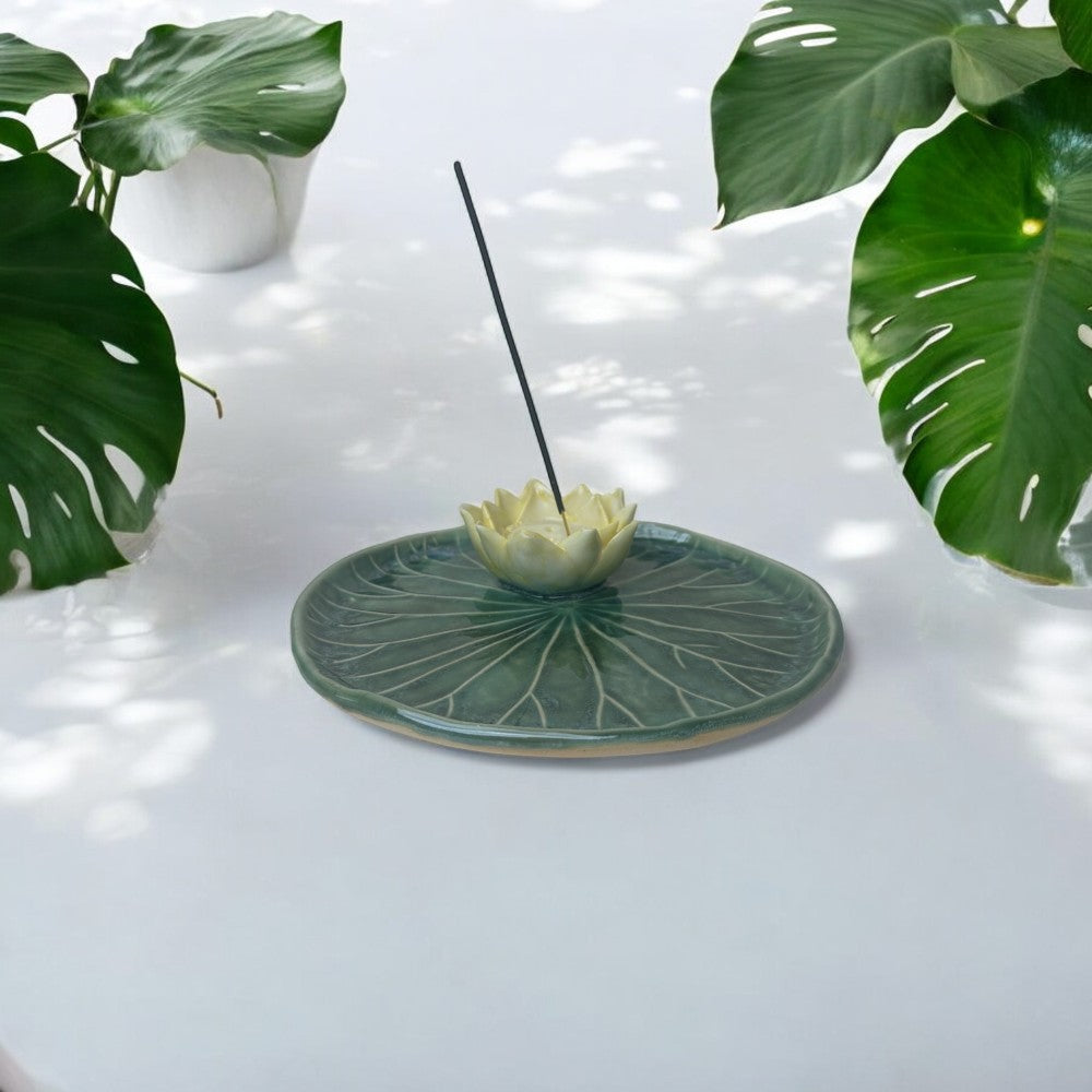 Full Lotus Plate Incense Holder