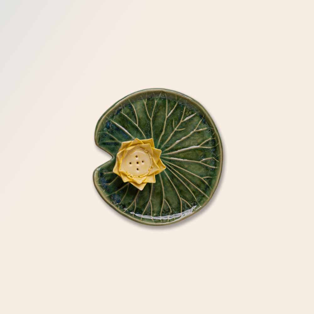 Full Lotus Plate Incense Holder
