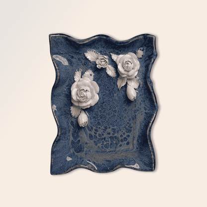 Rose Flower Plate Crystal & Oil Holder