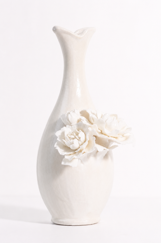 White Curve Vase