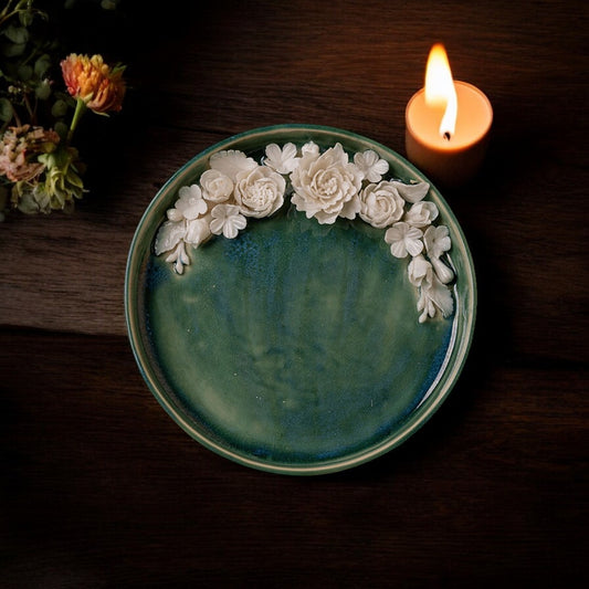 White Flowers Pooja Thali