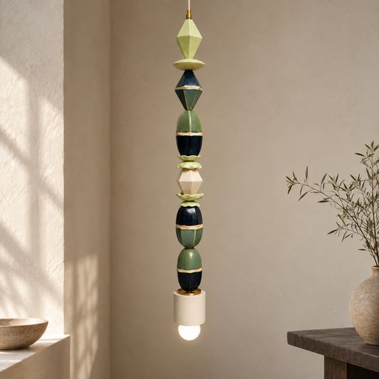 Ornate Totem Pendant Lamp