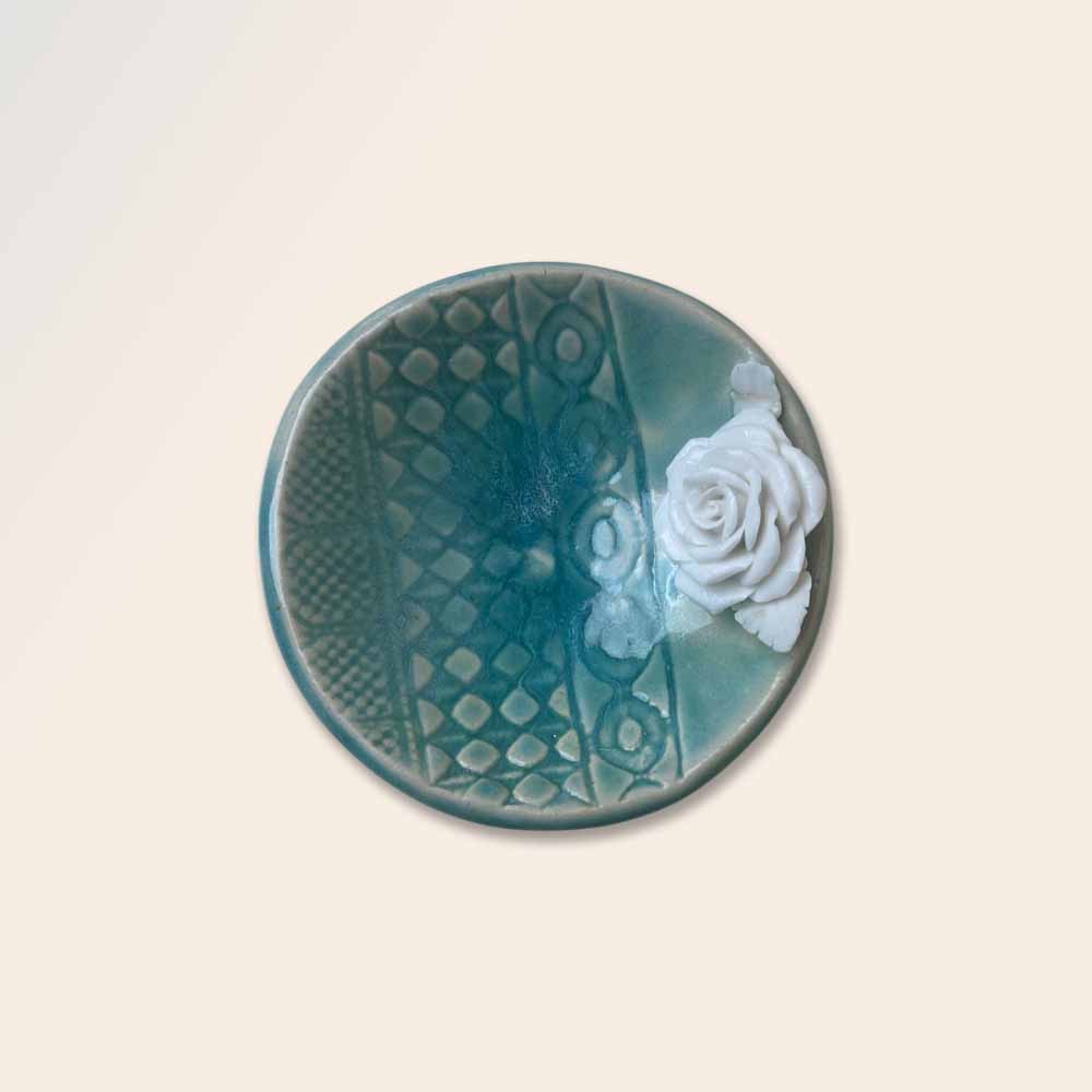 Rose Flower Crystal & Oil Holder