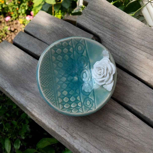 Rose Flower Crystal & Oil Holder