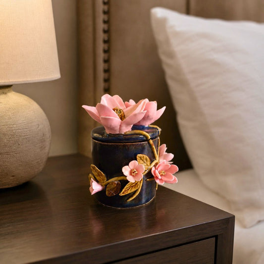 Midnight Bloom Candle Jar