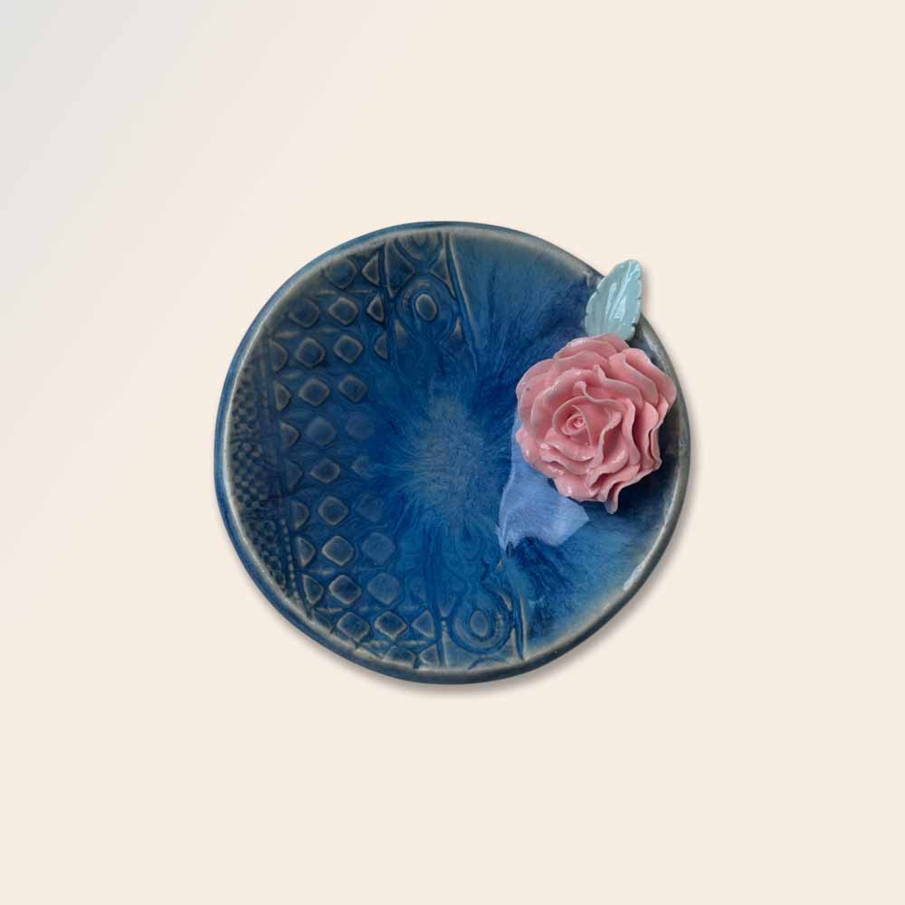 Rose Flower Crystal & Oil Holder