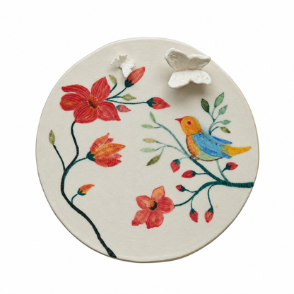 Floral Perch Wall Plate