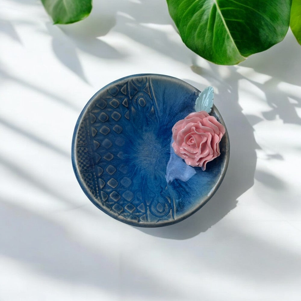Rose Flower Crystal & Oil Holder