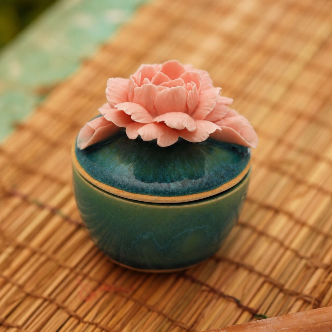 Gardenia Flower Candle Jar