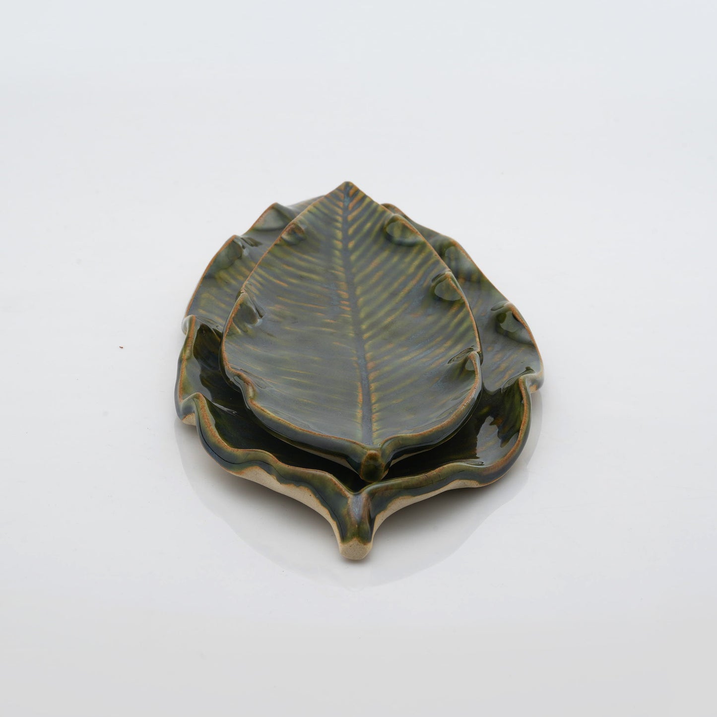 Leaf-Shaped Crystal & Oil Holder