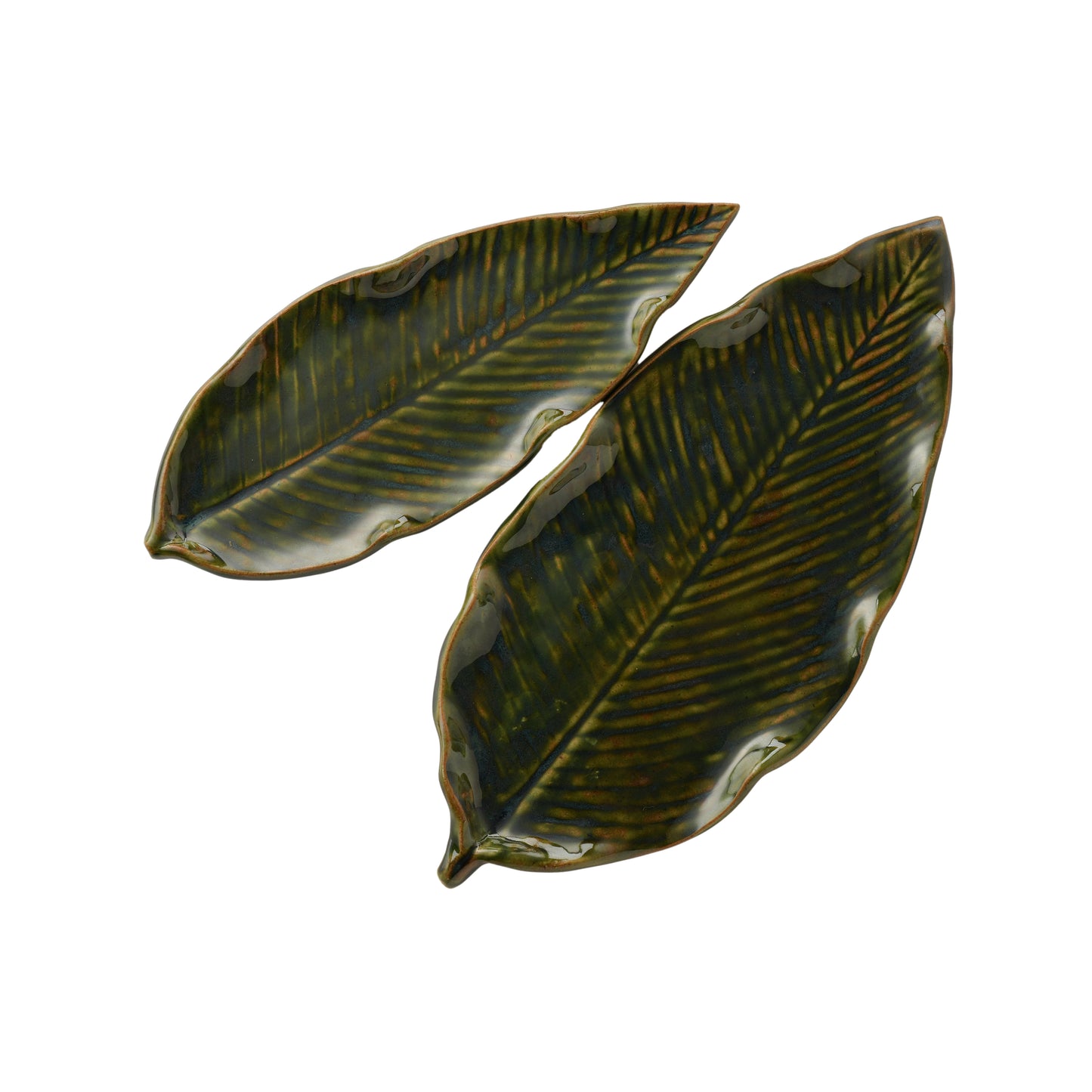 Leaf-Shaped Crystal & Oil Holder