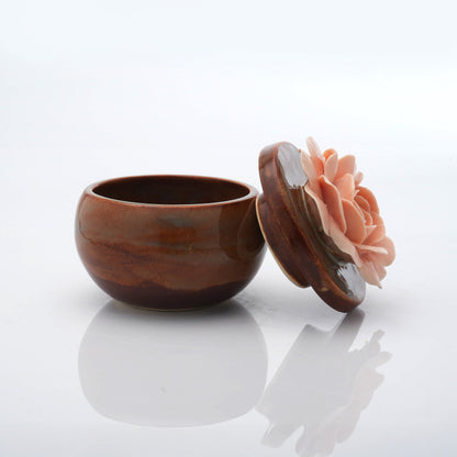 Rose Flower Candle Jar