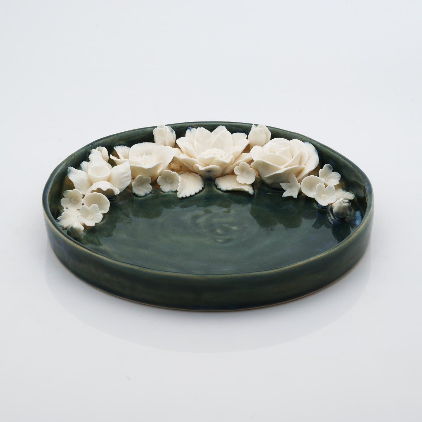 White Flowers Pooja Thali
