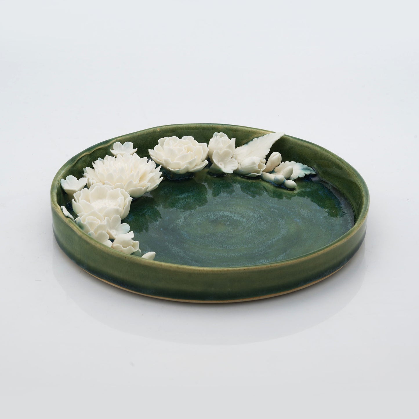 White Flowers Pooja Thali