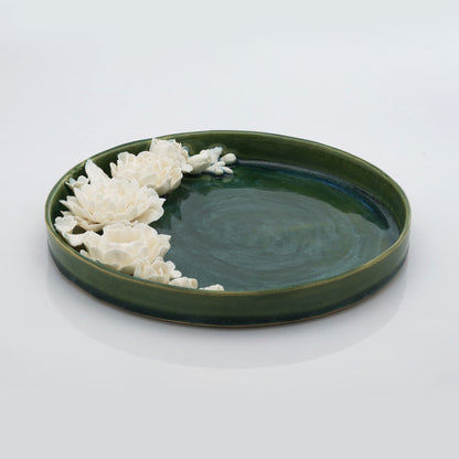 White Flowers Pooja Thali