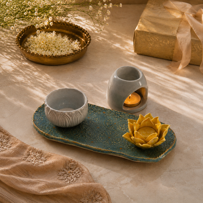 Golden Petal Plate Gift Hamper
