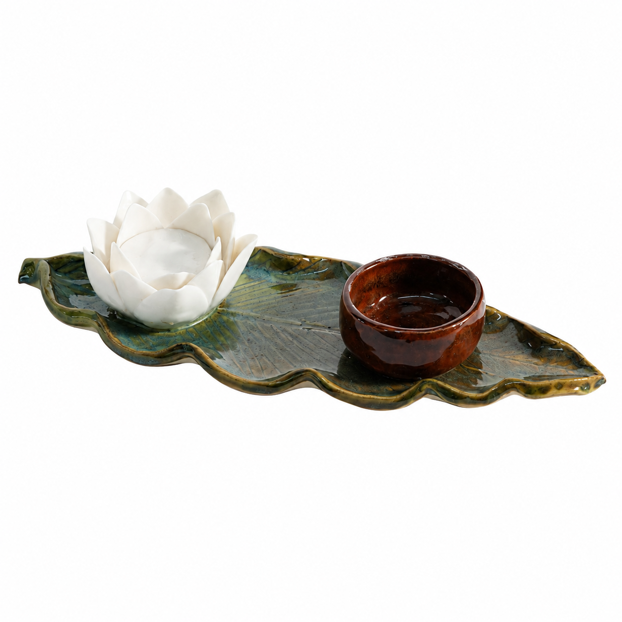 White Whisper Leaf Plate Gift Hamper