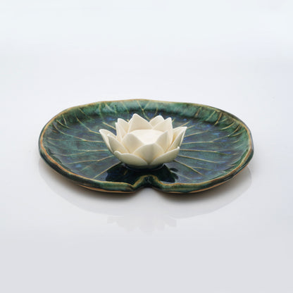Lotus Leaf Tea Light Candle Holder