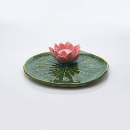 Lotus Leaf Tea Light Candle Holder