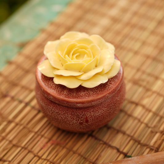 Rose Flower Candle Jar