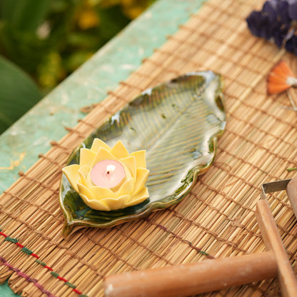 Long Leaf Tea Light Candle Holder