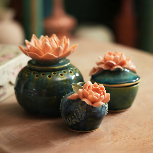 Peach Flowers Gift Set