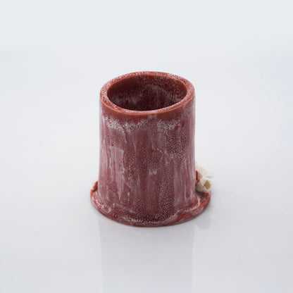 Rustic Cylindrical Tea Light Candle Holder