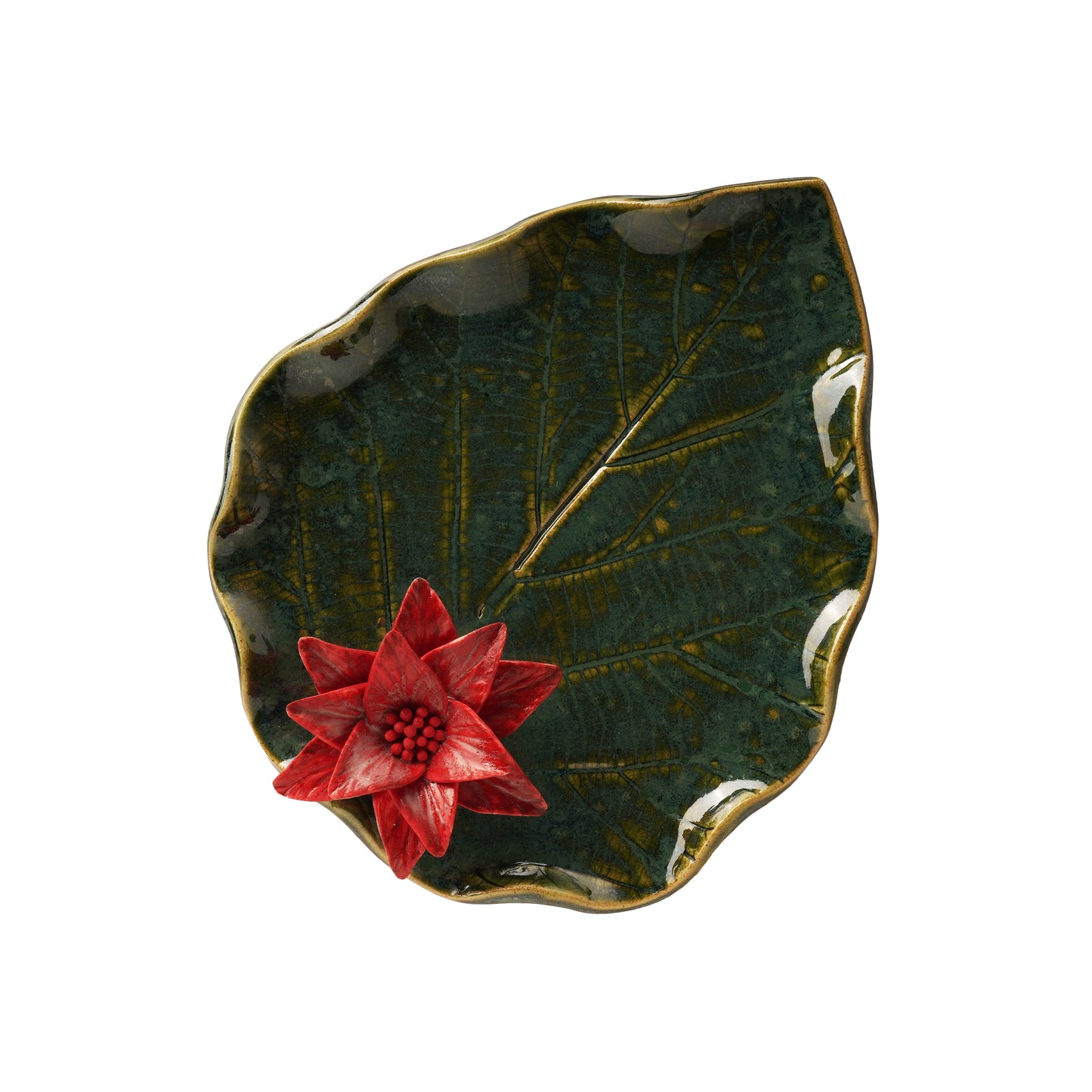 Poinsettia Leaf Plate