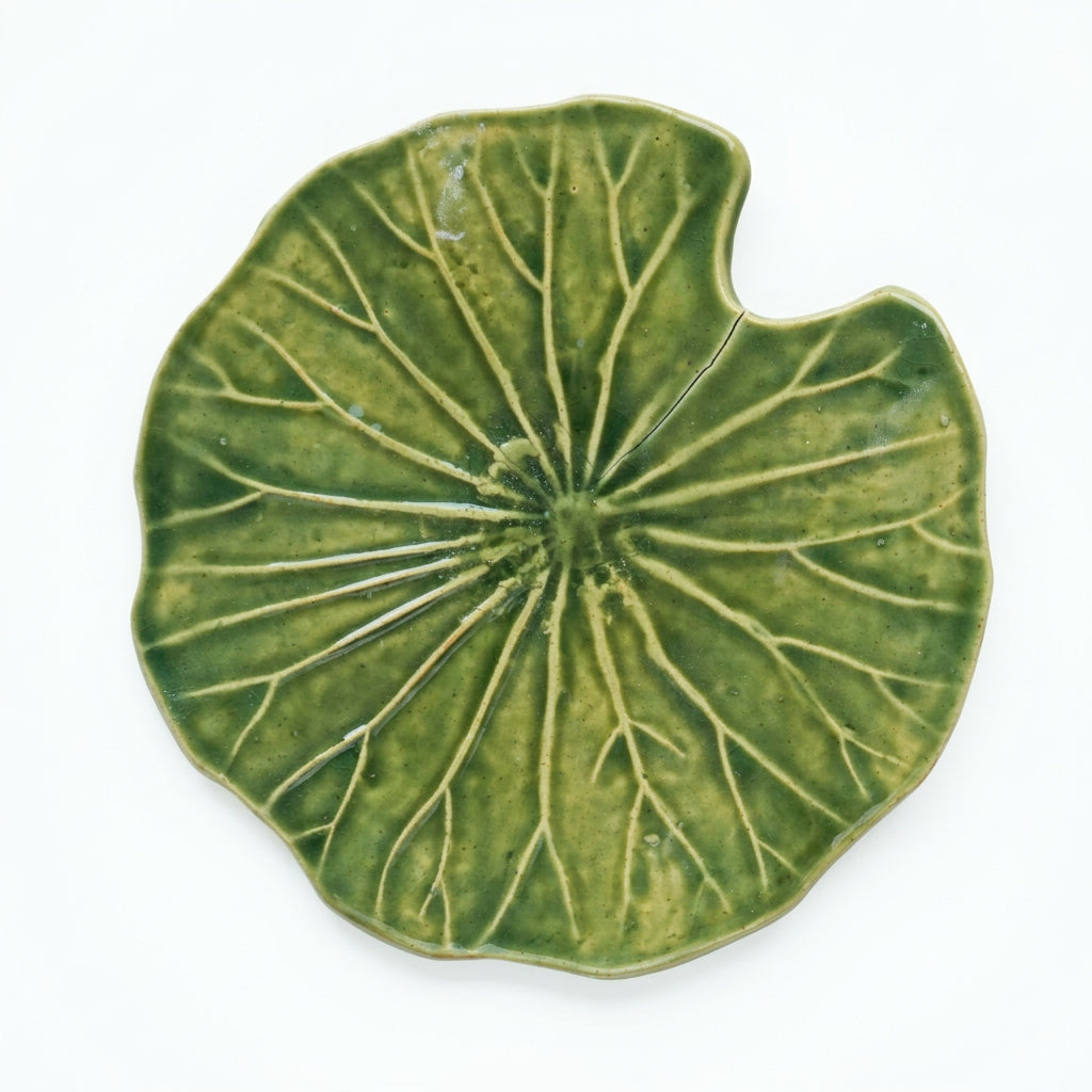 Olive Vein Ceramic Leaf